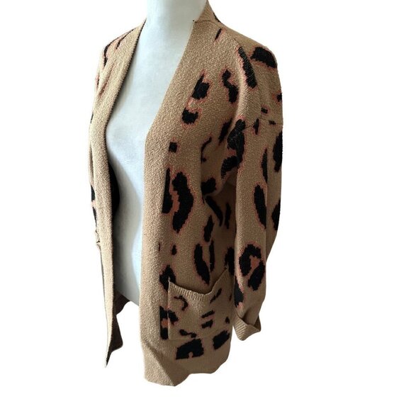 Leopard Print Tunic Cardigan Size Small - Picture 1 of 4